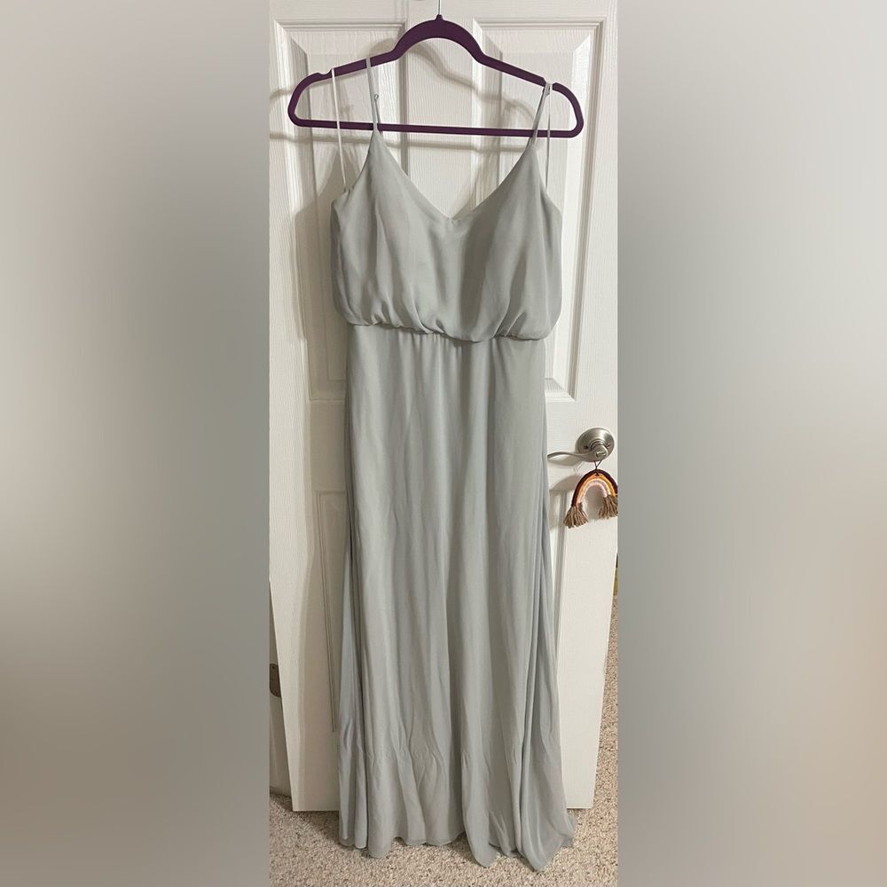 Birdy Grey Gwennie Chiffon Dress in Dove Gray size medium M
